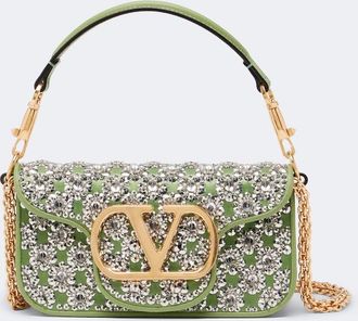 Valentino Garavani Bolso Loc&ograve; Small de sat&eacute;n adornado