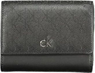 Calvin Klein Accessoires, Dames, Zwart, ONE Size, Polyester, RFID-portemonnee met dubbele compartimenten