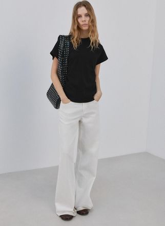 Mango Maglietta cotone maniche corte nero - Donna - XXS - MANGO