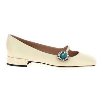 Valentino Garavani Schoenen, Dames, Wit, 37 EU, Leer, Preshoes Ballerinas