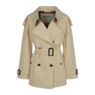 Burberry Trench Coats, female, Beige, Size: S Fitzrovia BL Shrt