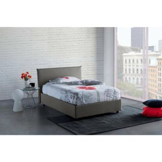 Dmora Dmora - Cama De Plaza Y Media Daceva, Cama Contenedor Con Revestimiento De Tela, 100% Made In Italy, Apertura Frontal, Adecuado Para Colch&oacute;n Cm 120x20