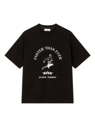 TOMBOY graphic-print T-shirt - Black