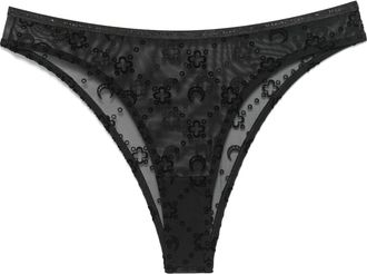 Marine Serre Moonogram Mesh Flock H&ouml;schen mit hoher Taille