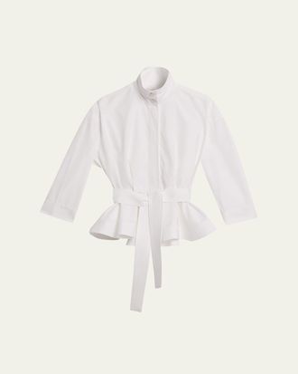 Jacquemus The Cabana Cotton Poplin Belted Shirt Jacket