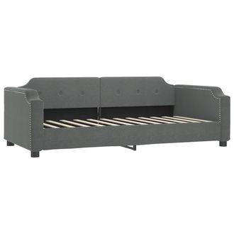vidaXL Sof&aacute; Cama De Tela Gris Oscuro 100x190 Cm Vidaxl
