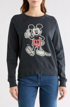 Junk Food Mickey Mouse Vintage Pullover Sweater in Vintage Black at Nordstrom Rack, Size X-Small