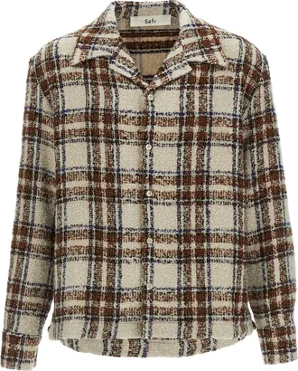 S&eacute;fr Multicolor Marabou Mens Blouse
