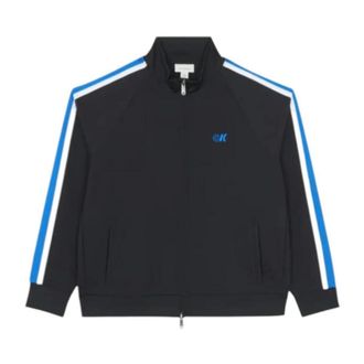 Calvin Klein Jeans Zip-throughs, male, Black, M, Stretch Twill Track Jacket