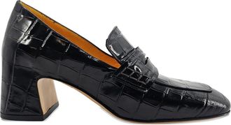 Madison.Maison Mocassini con effetto coccodrillo - Nero