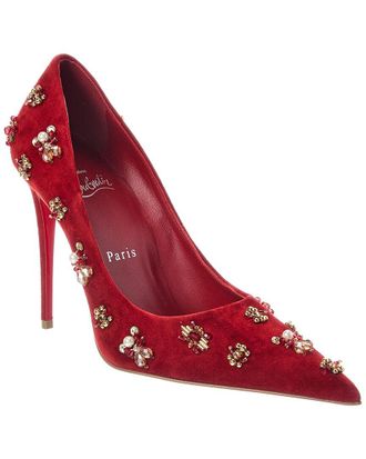 Christian Louboutin Mix Kate 100 Suede Pump
