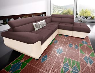Cotta Ecksofa »Speedway L-Form« mit Kopfteilverstellung, wahlweise mit Bettfunktion & Bettkasten