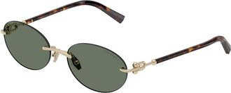 Tiffany & Co. TF3104D Asian Fit 623882 Womens Sunglasses Gold Size 56