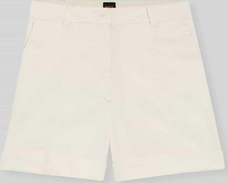 Boss Orange by Hugo Boss BOSS Orange Relaxed Fit Shorts aus Baumwoll-Mix Modell TANESSA-D in Offwhite, Gr&ouml;&szlig;e 34