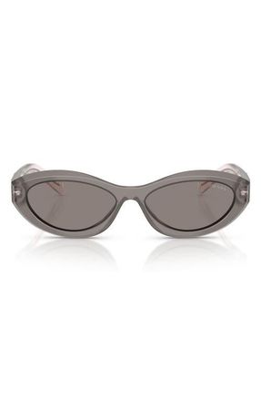 Prada 55mm Irregular Sunglasses in Grey /Dark Grey at Nordstrom