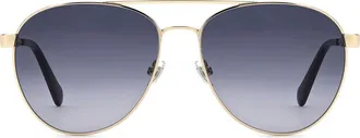 Fossil FOS 2172/G/S 59mm Gradient Navigator Sunglasses in Gold/dark Grey Sf at Nordstrom