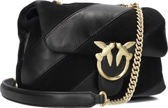 Pinko Love Puff Mini Schoudertas - Dames - Schoudertassen - Zwart - ONE Size - Wol - Tassen