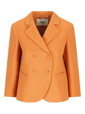 Fendi double-breasted blazer - Orange