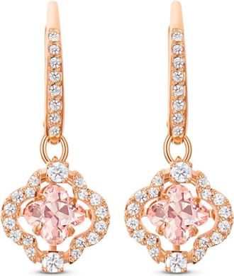 Swarovski Accessoires, Dames, Roze, ONE Size, Ros&eacute;gouden Fonkelende Stud Oorbellen