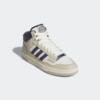 adidas Sneaker ADIDAS SPORTSWEAR RAPID COURT MID, Damen, Gr. 42,5, weiss (supcol, owei&szlig;, shanav), Leder, Synthetik, Schuhe Sneaker