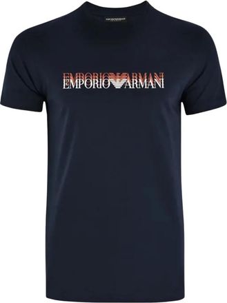 Emporio Armani Heren, Tops, Blauw, Maat: 2XL