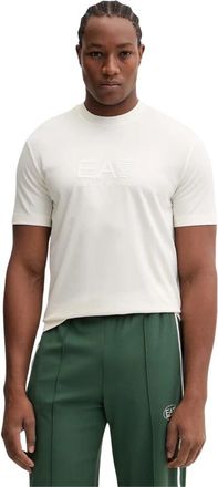 Emporio Armani T-Shirt Manica Corta - Heren - T-shirts - Wit - L - Polyester - Tops
