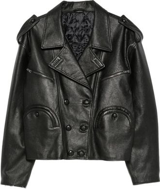 Blaz&eacute; Milano Double-breasted Leather Jacket