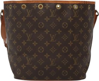 Louis Vuitton Petit Noé Brown Canvas Shoulder Bag (Pre-Owned)