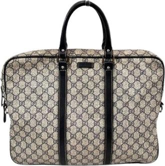 Gucci Pre-owned Handbags, male, Black, Size: ONE SIZE Pre-owned Diamante GG Supreme Handbag