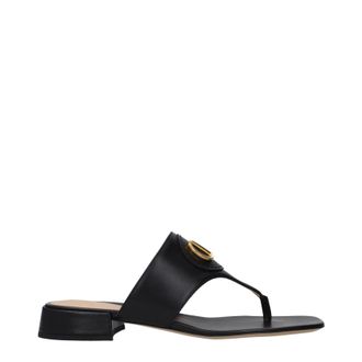 Valentino Garavani Damens Flip-Flops Leder Schwarz