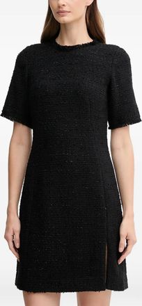 Joop Dari frayed-trim short-sleeve mini dress - Black