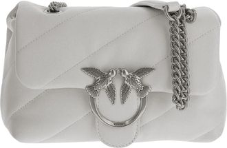 Pinko Love Mini Puff Bag - Dames - Schoudertassen - Wit - ONE Size - Leer - Tassen
