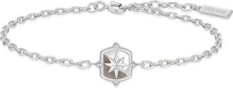 Ania Haie Colorblock Mother Of Pearl Charm Bracelet in Silver at Nordstrom