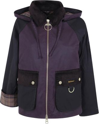 Barbour Carville Wax Jacket - Dames - Zomerjassen - Paars - S - Katoen - Jassen