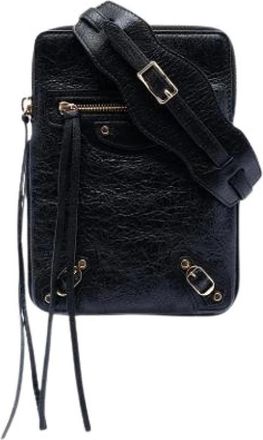 Balenciaga Pre-owned Cross Body Bags, female, Black, Size: ONE SIZE Pre-owned Phone Holder Bag