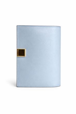 Marni Womens Prisma Folded Leather Wallet In Smoke Blue