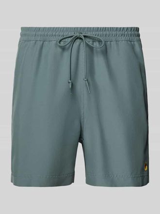 Carhartt Work in Progress Regular Fit Badeshorts mit Logo-Stitching Modell Chase in Gruen, Gr&ouml;&szlig;e XXL