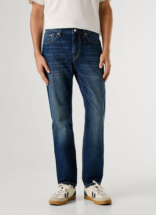 Pepe Jeans London 5-Pocket-Jeans PEPE JEANS BYRON FS MIDNIGHT FADE, Damen, Gr. 30, L&auml;nge 32, tiefblau, Denim/Jeans, Obermaterial: 100% Baumwolle, unifarben, straight fi