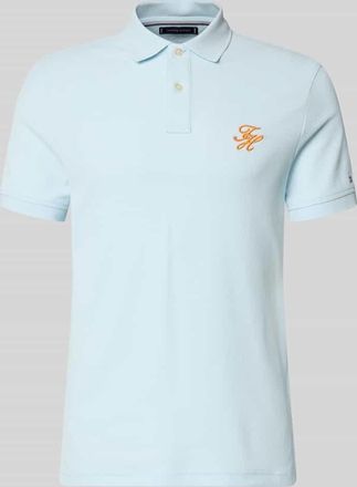 Tommy Hilfiger Regular Fit Poloshirt aus reiner Baumwolle in Hellblau, Gr&ouml;&szlig;e XXL