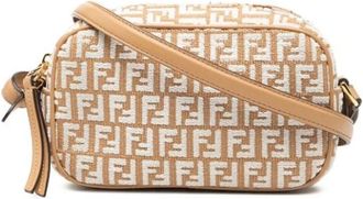 Fendi Pre-owned Cross Body Bags, female, Brown, Size: ONE SIZE Pre-owned Raffia Cross Body Bag
