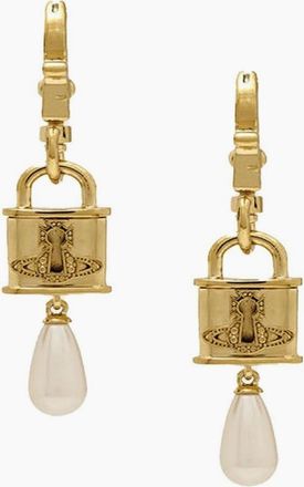 Vivienne Westwood Womens Celestia Small Earrings Gold - Size: OS