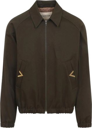 Valentino Garavani Heren, Jassen, Groen, Maat: XL Katoen