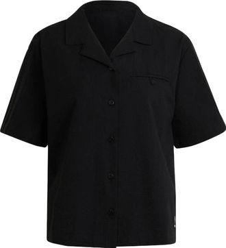 adidas (WMNS) adidas Adicolor Classics Poplin Shirt Asia Sizing Black HC2055