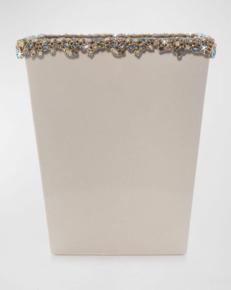 Jay Strongwater Bejeweled Trash Bin