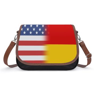 Generic US & Germany Flag Fashion Womens Crossbody Bags Novelty Handbag Shoulder Bag Purse