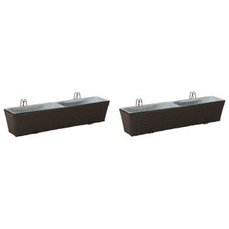 vidaXL Barandilla 2 Pcs 80 X 17 X 17 Cm Metal Vidaxl