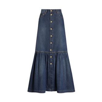 Dolce & Gabbana Dames, Rokken, Blauw, Maat: S Denim
