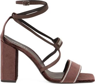 PESERICO criss-cross strap sandals - Brown