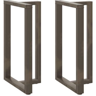 vidaXL Vidaxl - Patas Para Mesa De Bar En Forma De T (2 Unidades), Color Negro, 60 X 35 X (100-101) Cm, Acero