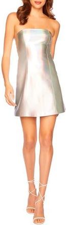 Susana Monaco Strapless Iridescent Faux Leather Minidress at Nordstrom Rack, Size X-Small